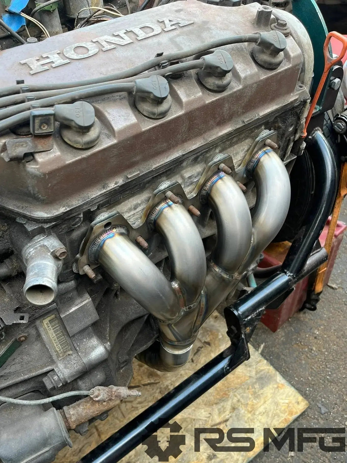 Stainless Honda D16 exhaust manifold for a Classic Mini swap