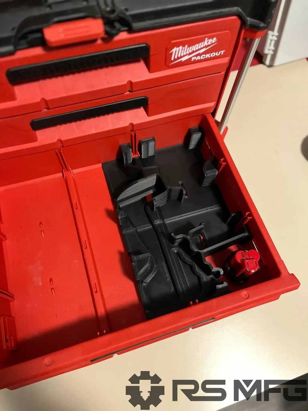 M12 Milwaukee - Drill & Impact (Gen 3) Packout Organizer - 3 Drawer Only - Ry-Spec Fabrication