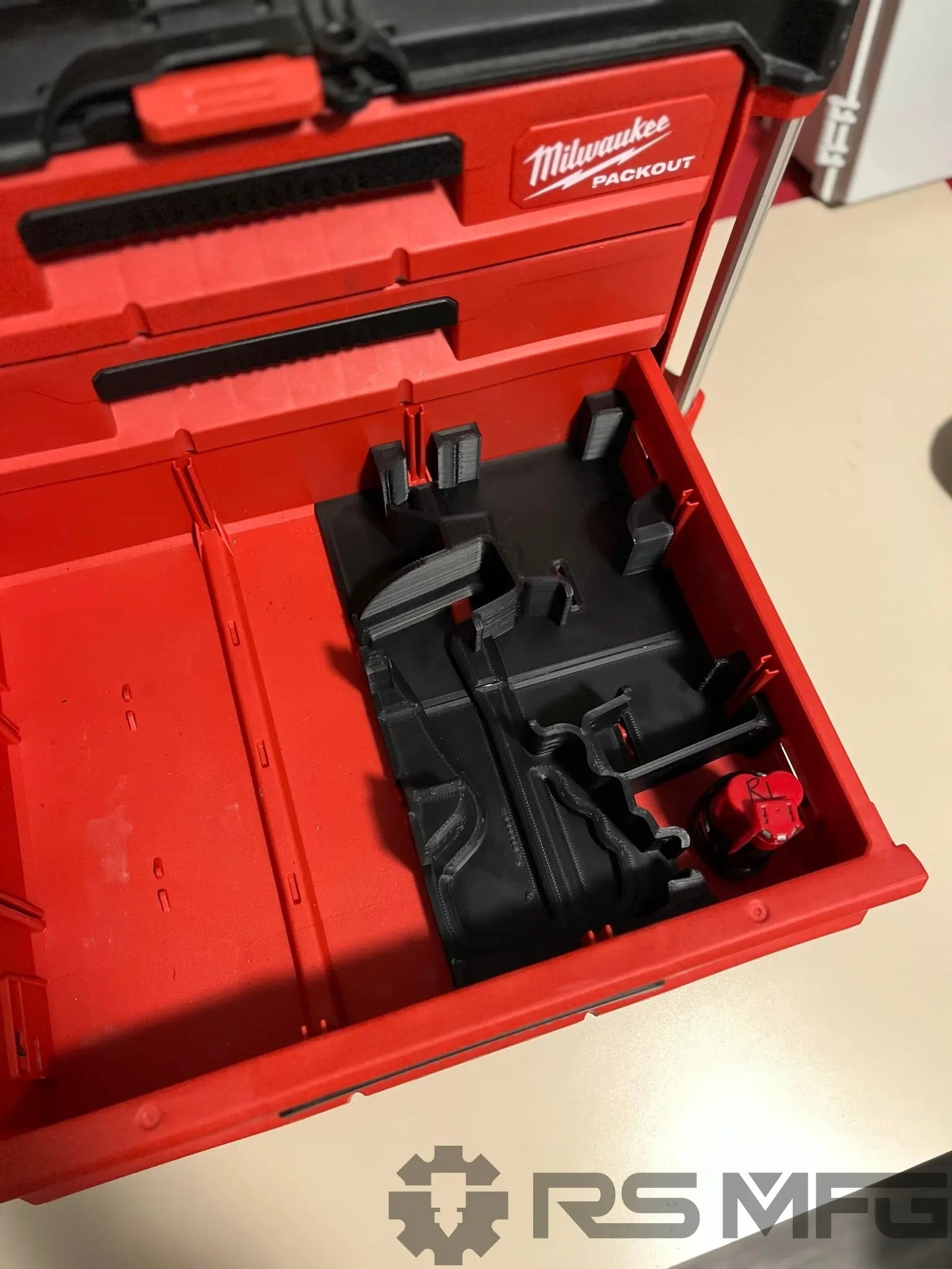 M12 Milwaukee - Drill & Impact (Gen 3) Packout Organizer - 3 Drawer Only - Ry-Spec Fabrication