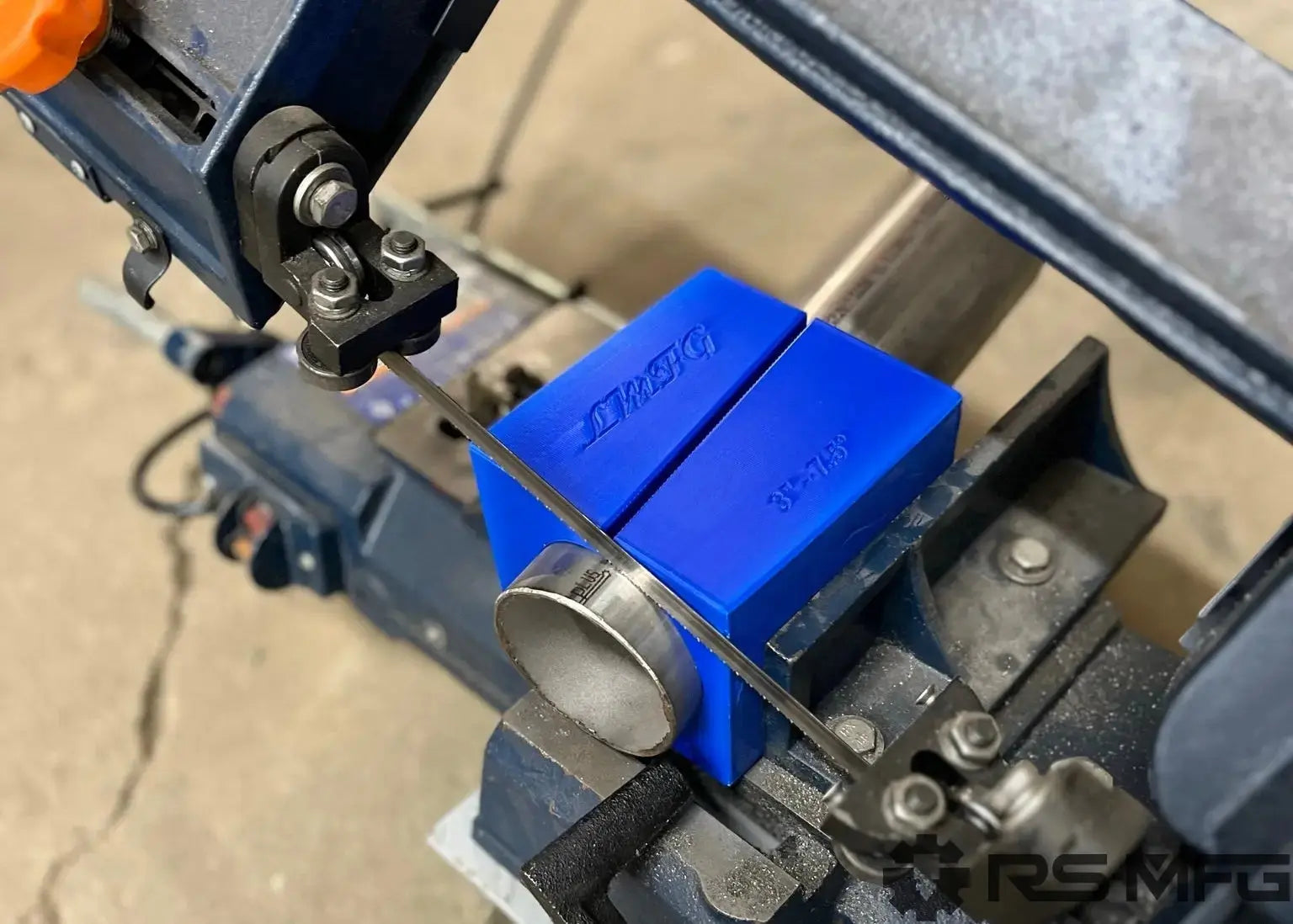 exhaust tube pie cutting jig