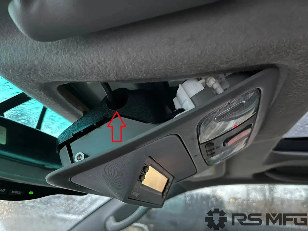 ScanGauge cable opening in the 4Runner overhead console mount